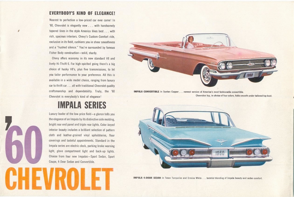1960 Chevrolet Full-Line Brochure Page 3